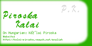 piroska kalai business card